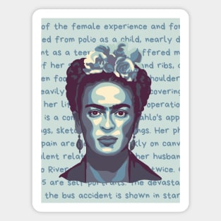 Frida Kahlo Portrait and Information Magnet